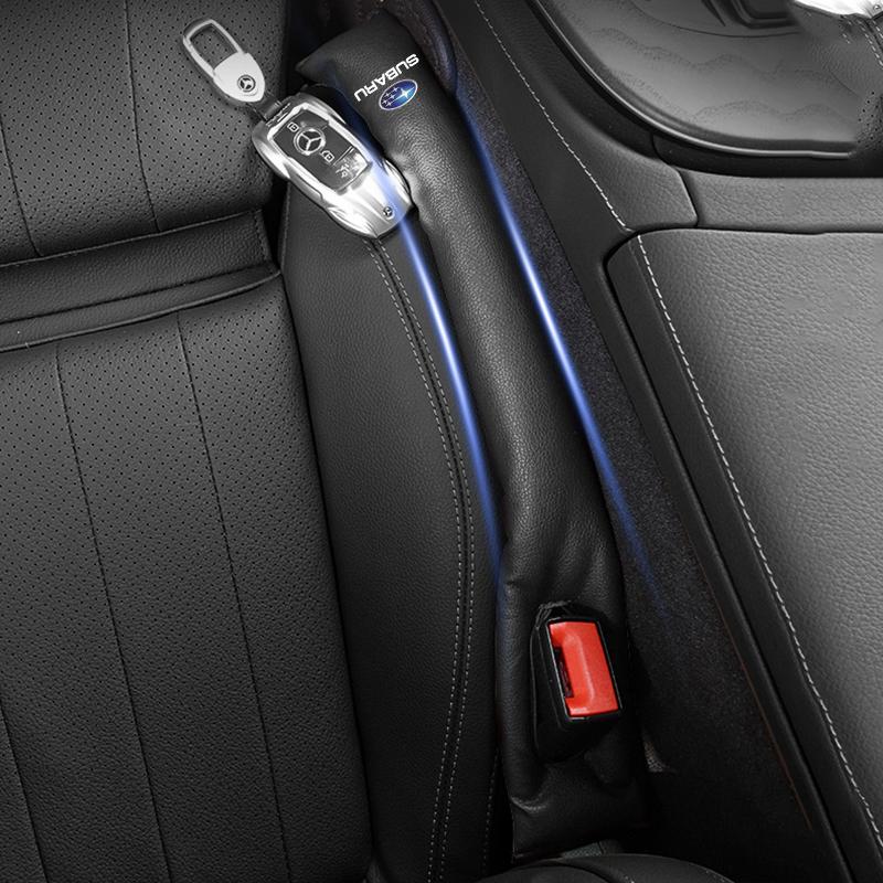 2PCS Car Seat Gap Filler Side Seam Plug Strip Leak-proof Filling Strip For Subaru Impreza Legacy WRX STI BRZ XV WRC Forester Crosstrek
