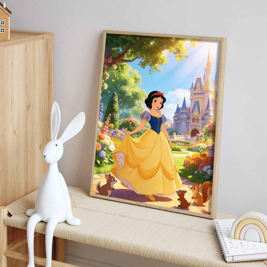Disney Snow White diamond painting handmade diy mosaic art painting kit home decoration castle garden forest animals