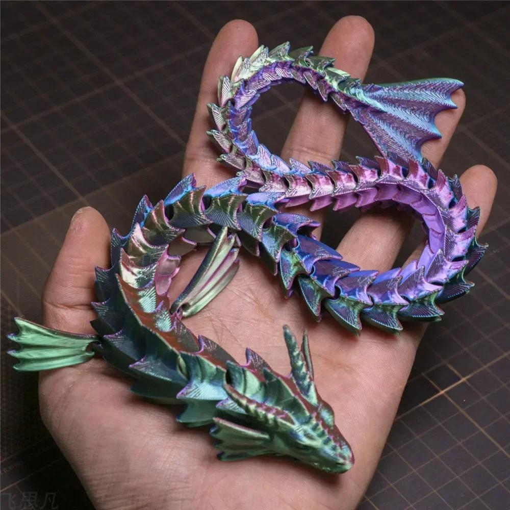 3D Print Dragon Model Toys 35Cm Creative Dragon Office Desktop Ornament Plants Rockery Fish Tank Landscaping Decoration Kid Toy