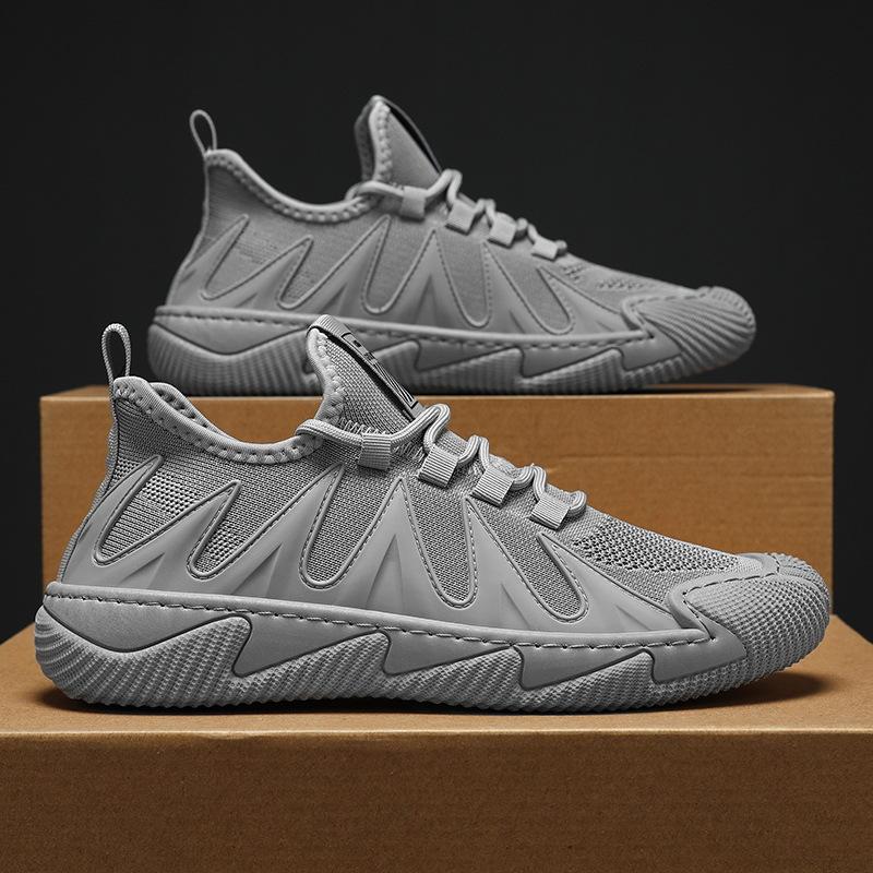 Мужская обувь 2024 года, летняя новая дышащая сетчатая повседневная обувь, мягкая подошва, трикотажная спортивная обувь, дизайнерские кроссовки для мужчин, хлопковая ткань