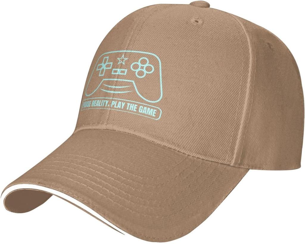 Gamer Controller Pause Reality Play The Game Baseball Cap Polyester Casual Sun Protection Adjustable Adult Cap