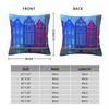 Amsterdam Row Houses Square Pillowcase Polyester Linen Velvet Creative Zip Decor Pillow Case Car Cushion Cover 18"