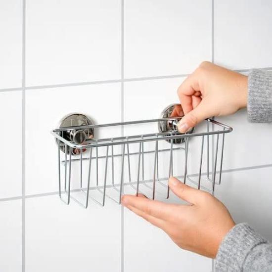 IKEA Угловой стеллаж с присосками оцинкованный KROKFJORDEN, (004.540.05)