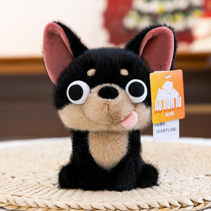 Плюшевая игрушка чихуахуа из очень мягкого короткого плюша для детей и коллекционеров