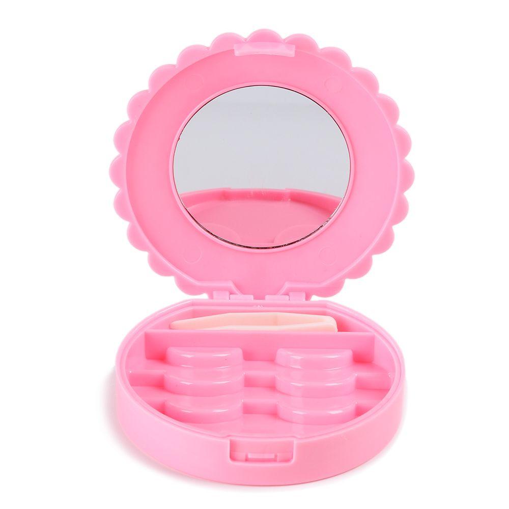 Beauty Plastic Mirror Case Lashes Container Box Makeup Tool Lashes Organizer False Eyelash Box