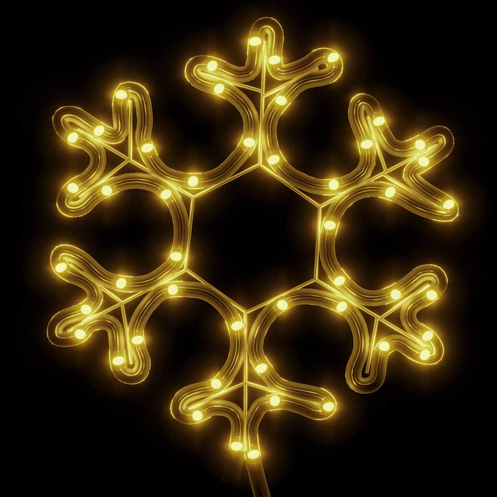 LED Silhouette Snowflake 48 LEDs Warm White 27x27 cm