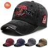 Hat Men's and Women's Spring and Summer Baseball Cap Washed Cloth Old Letter Embroidery Curved Edge Cap Versatile Retro Couple Hat