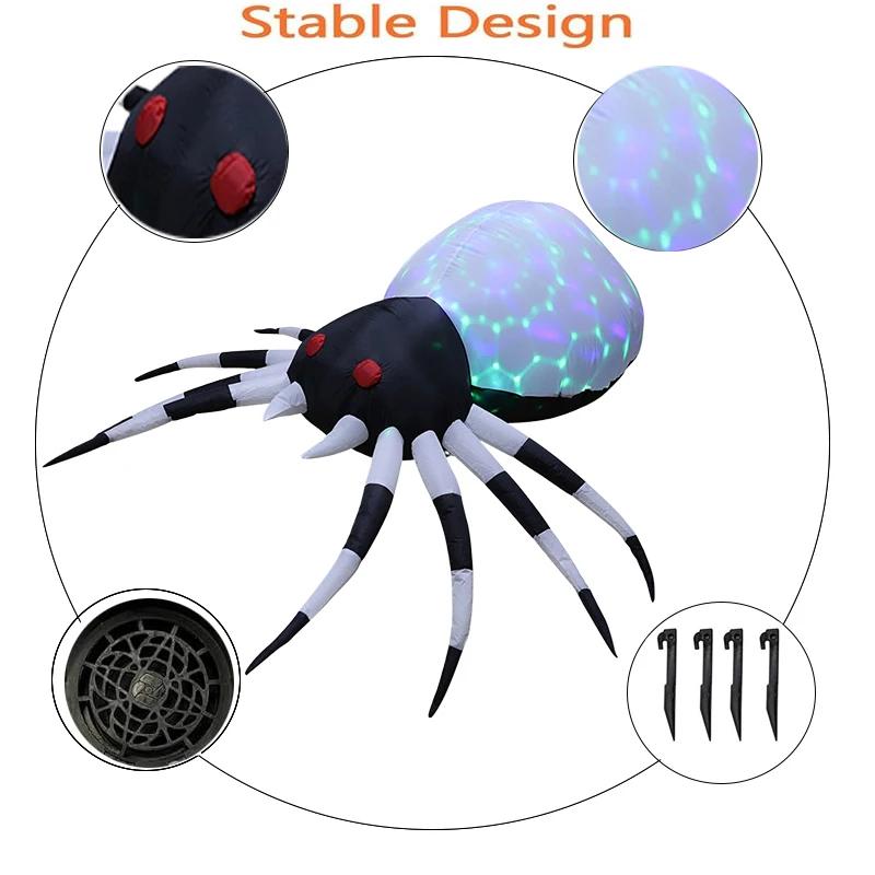 6FT Halloween Inflatable Toys Outdoor Decoration Spider with Magic Light Blow Up Inflatables for Outdoor Yard Lawn Decor Garden