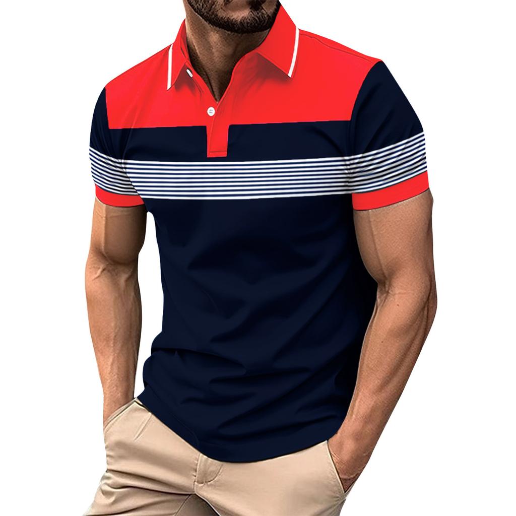 Men's Summer Leisure Culture Breathable Short Sleeved Shirt Top
