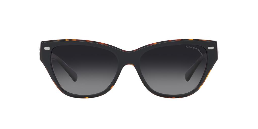 Sunglasses HC8370F CH660 TORTOISE GRADIENT POLAR Lens 56 [Coach] BLACK/DARK Frame/GREY