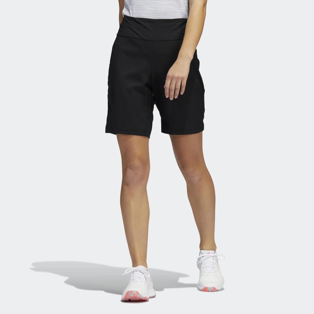 adidas Однотонные шорты с боковыми карманами, простые, с прямым кроем, женские, черные HA3410