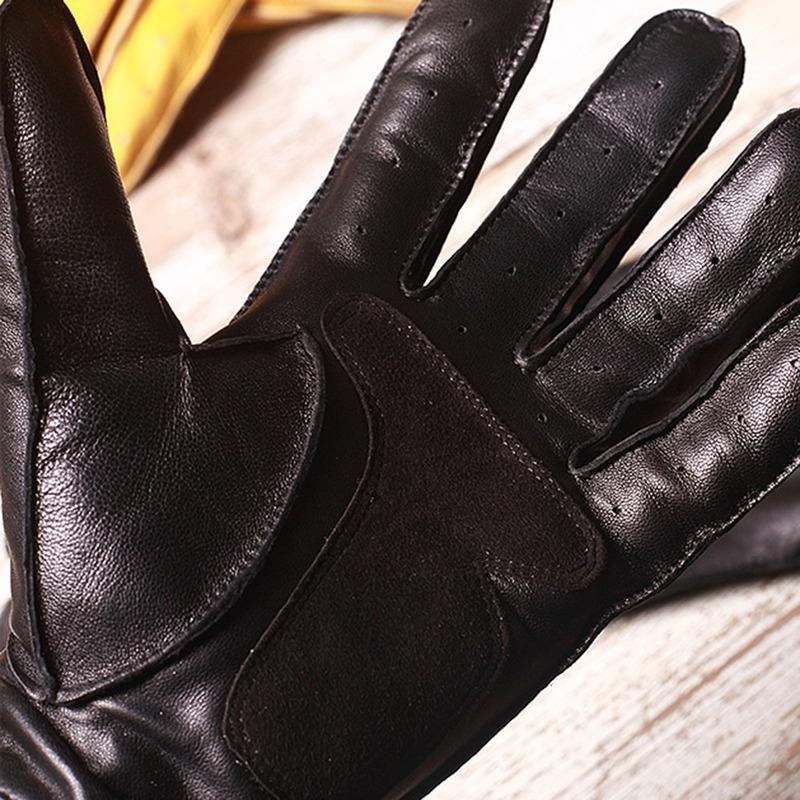 Мотоциклетные перчатки из натуральной кожи, мужские ретро-перчатки, мотоциклетные перчатки с половиной пальца и полным пальцем