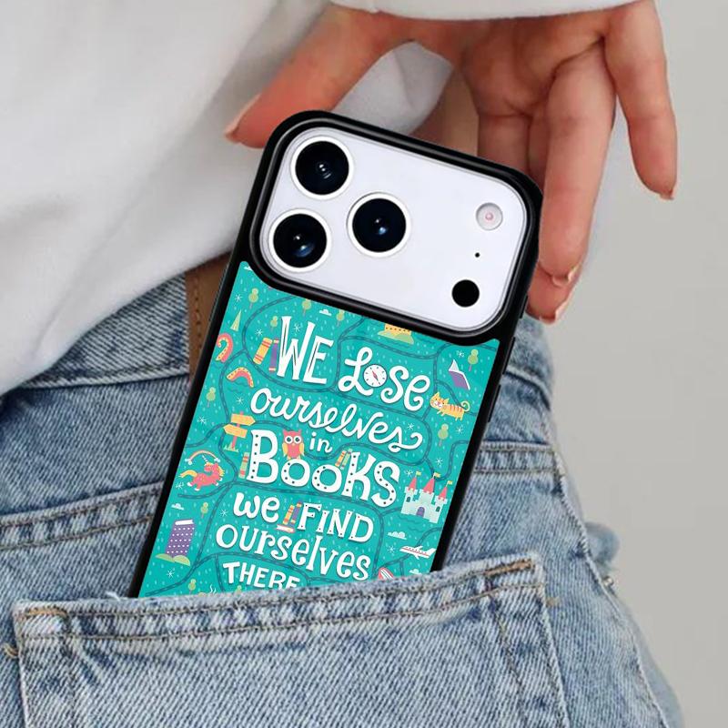Читать книги Библиотека Книжная полка Цитаты Чехол для телефона для iPhone 17ProMax 12 13 14 15 16e 17 Pro Max Plus Air Cover