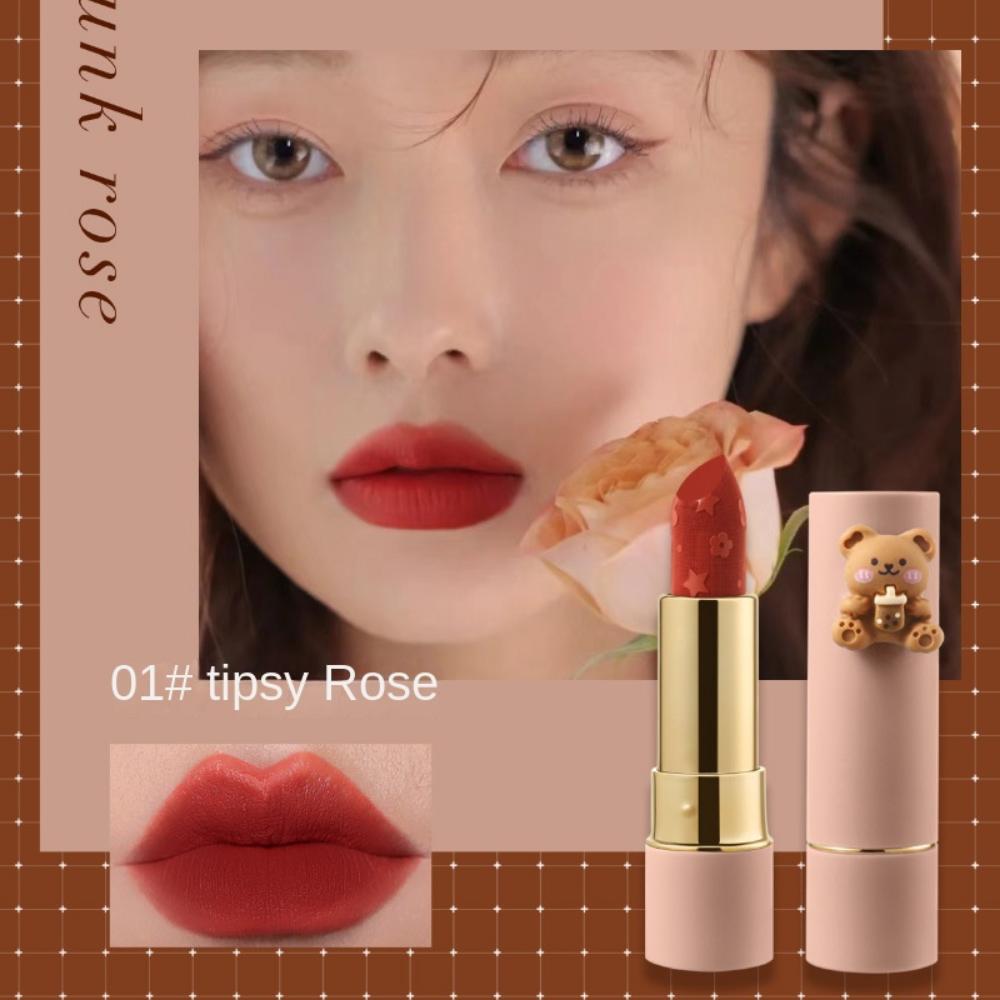 Губная помада Cute Bear Lipstick Airy Bear Lipstick Матовый ежедневный блеск для губ без макияжа