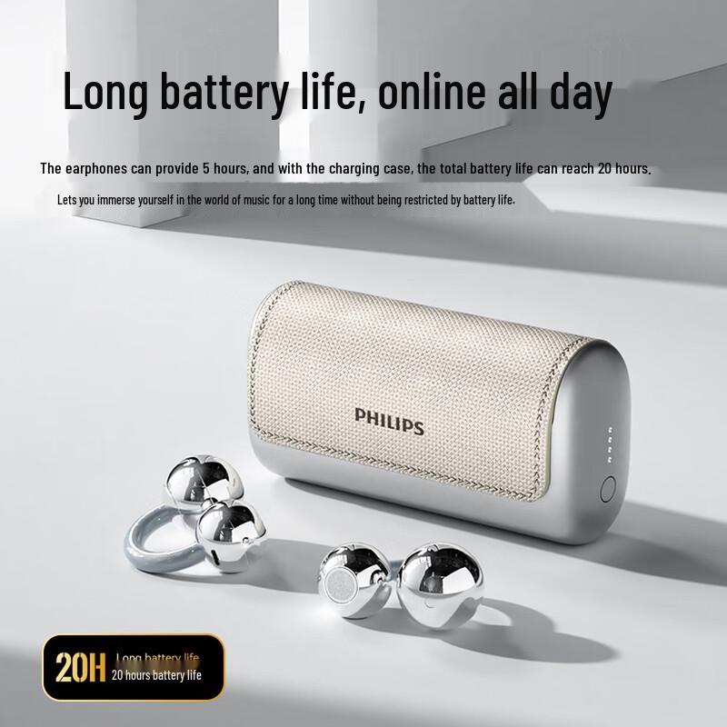 Philips Open-Ear Clip-On Bluetooth Sports Headphones