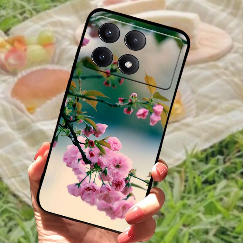For Xiaomi Poco X6 Case Cover Poco X 6 X6 Pro 5G Silicone Soft Marble Black Bumper Funda Coque for Xiaomi Poco X6 Pro Protective