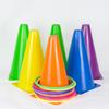Семицветные пластиковые маркерные конусы и кольца для тренировок на открытом воздухе