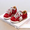 Ретро спортивная обувь осень новая детская обувь на доске модные польские звезды маленькие грязные туфли мягкая подошва для мальчиков и девочек повседневная обувь
