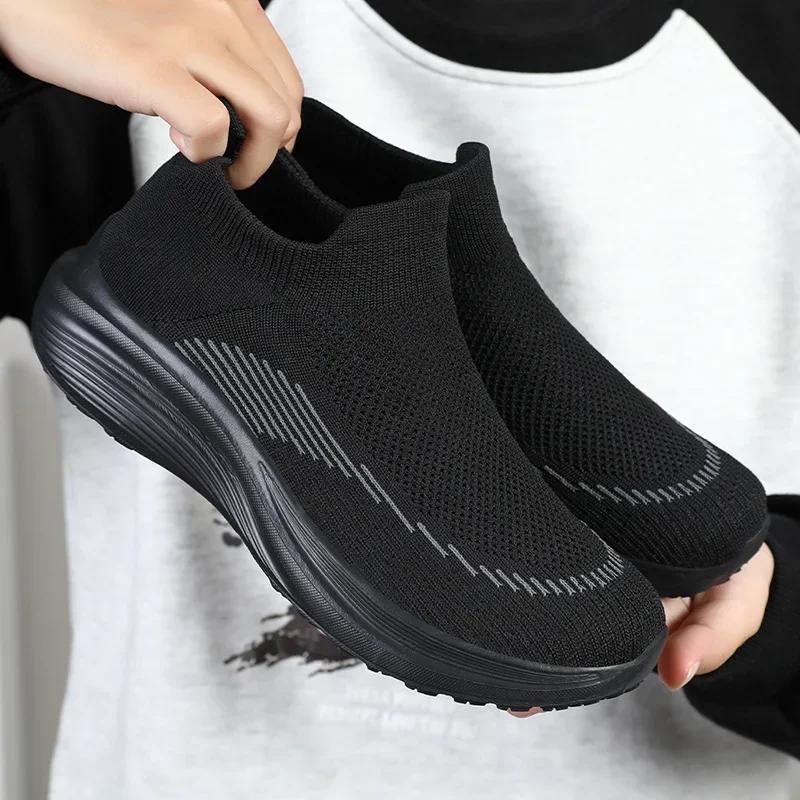 Женские лоферы на мягкой подошве, легкие и удобные, дышащие вязаные туфли на плоской подошве, женские осенние новые дышащие балетки, слипоны, носочные туфли