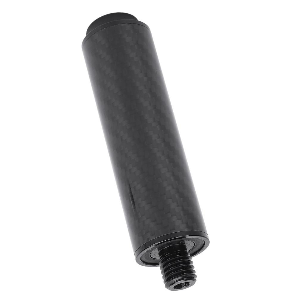 Billiard Pool Cue Extender 4 Inch Carbon Fiber Pool Cue Extension Stick with Rubber Rear Plug for