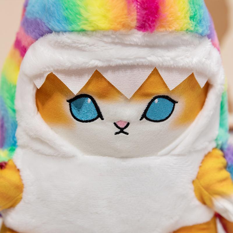 33 см Плюшевая игрушка Кот-Акула Коричневый Серый Котенка Косплей Цветная Акула Сидящее Набивное Животное Подарок для Детей