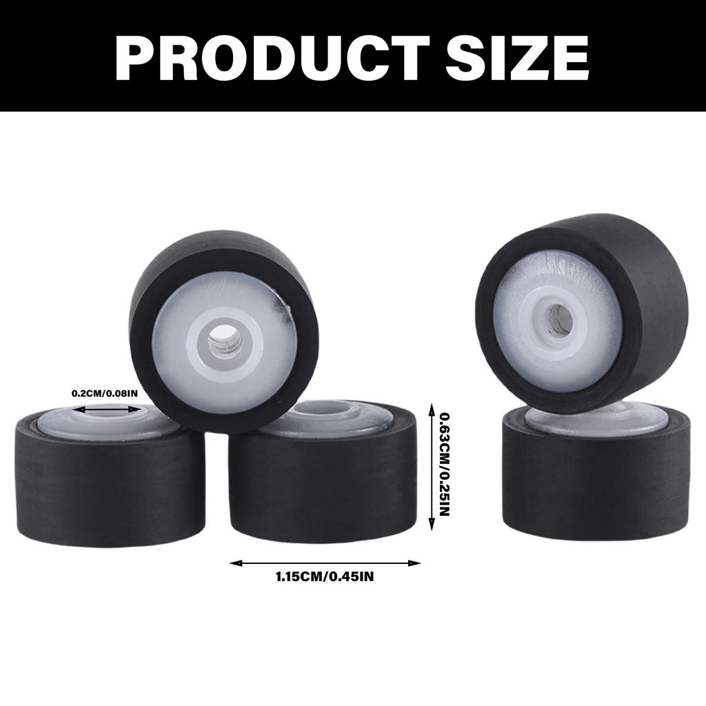 5PCS Cassette Tape Recorder Pinch Roller Wheels Rubber Pressure Recorder Belt Pulley Set Replacement