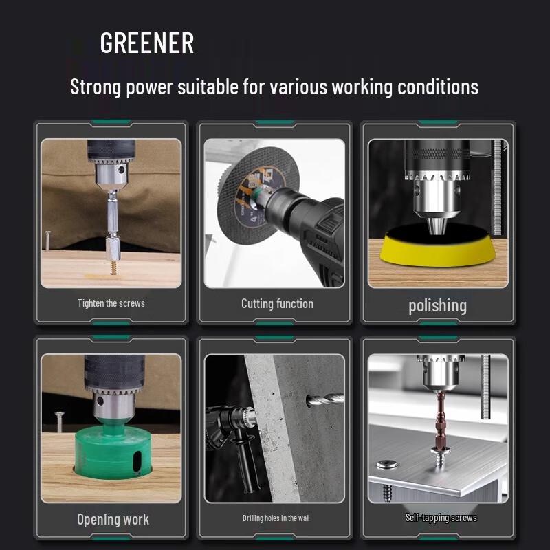 Ударная дрель Green Forest 710 Вт, штепсель CN (адаптер в комплекте)