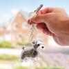 Dog Hair Collector Keychain Charm Memorial Storage Box Puppy Hair Storage Pendant Souvenir Transparent Bottle for Pets Fur