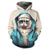Autumn and winter hoodies men sweatshirts unisex 3d print hooded kitten print hoodie harajuku fashion pullover