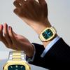 VA VA VOOM Бизнес Прямоугольный Циферблат Водонепроницаемые Креативные Двойной Календарь Стальной Ремешок Мужские Часы