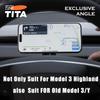 Tita 15W Wireless Charger For Tesla Model Y Juniper Phone Holder Magnetic Attraction Navigation Car Phone Mount Accessories