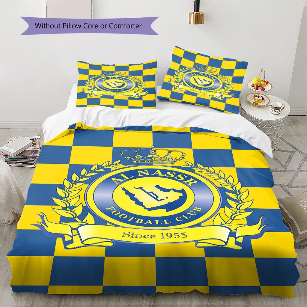 Al-Nassr Pattern Bedding,Quilt Set Quilt Cover Pillowcase Home Birthday Gift (1 * duvet cover + 2 * pillowcase, without core)