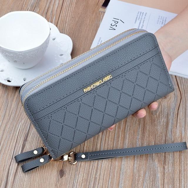 Long Women's Wallet Female Purses Tassel Coin Purse Card Holder Wallets Female Pu Leather Clutch Money Bag Pu Leather Wallet