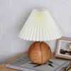 Retro Ceramic Pleated Table Lamp - Mid-Century Style for Bedroom or Wedding Decor