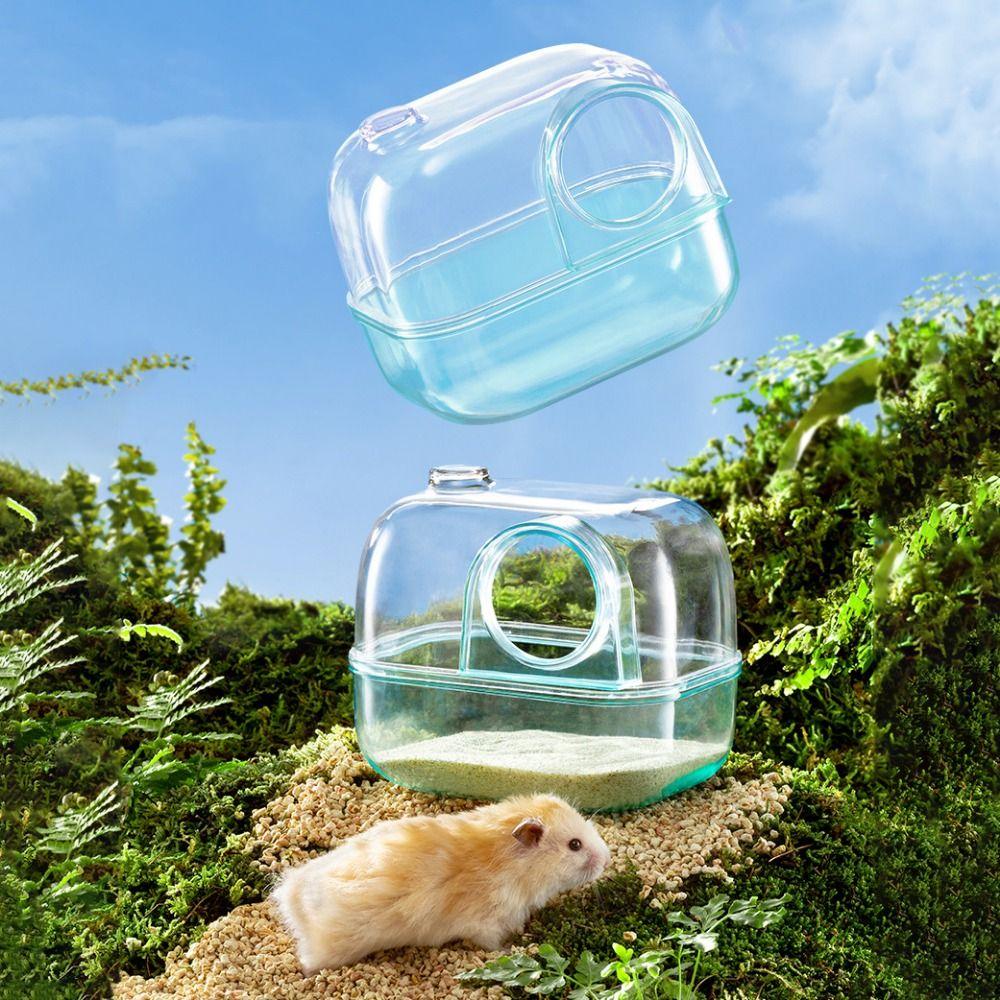 Съемная песочница для хомяка Anti Splash для купания хомяка Песочный контейнер для домашних животных Клетка для ландшафтного дизайна