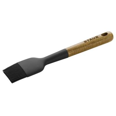 Кисть для выпечки - STAUB - 22 см - Черный силикон - Акация - Термостойкость 220°C