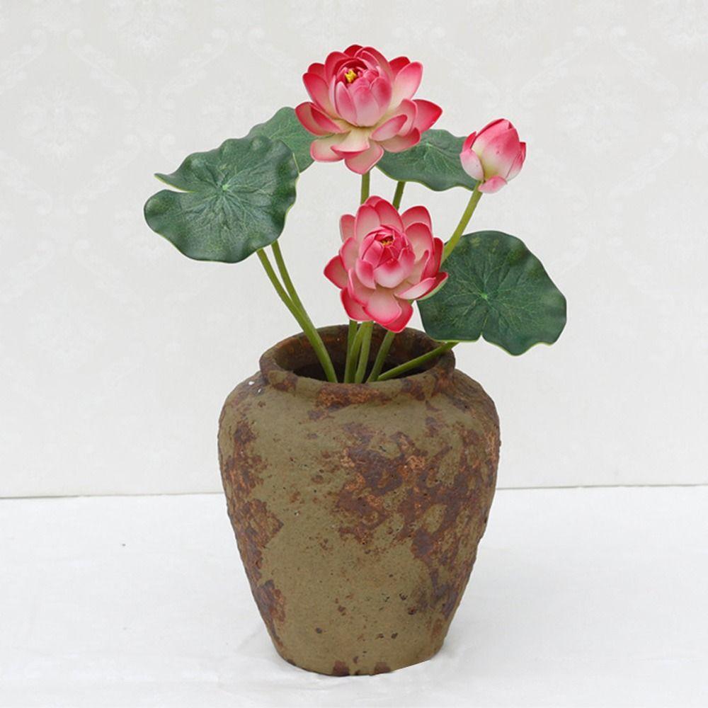 Многоцветные искусственные цветы лотоса, шелковые лепестки, реалистичная водяная лилия, украшение для дома