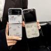 Ins Стиль Высококлассный Чехол для Телефона для Samsung Zflip6 Складной Экран Флип Zflod5 Блестящий Бант W24