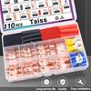 Taiss 110PCS Copper Wire Lugs,Battery Lugs AWG 2/4/6/8/10/12/14/16 Gauge Copper Lugs Assortment,Battery Cable Ends Copper Ring Terminals Connectors