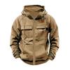 2024 Men's Winter Warm Fleece Zipper Up Hoodies Sweatshirt Casual Winter Hooded Coats