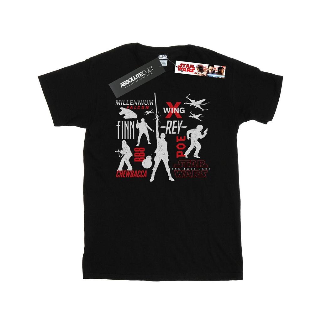 Star Wars Mens The Last Jedi Rebellion Silhouettes T-Shirt