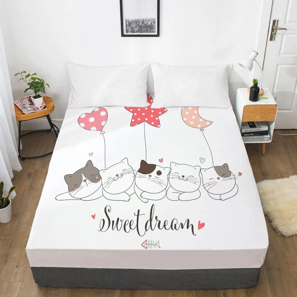 Children Elastic Fitted Sheet Bed Sheet With An Elastic Band Bedding For Kids Baby Child Mattress Cover Single 160x200 Bed Train