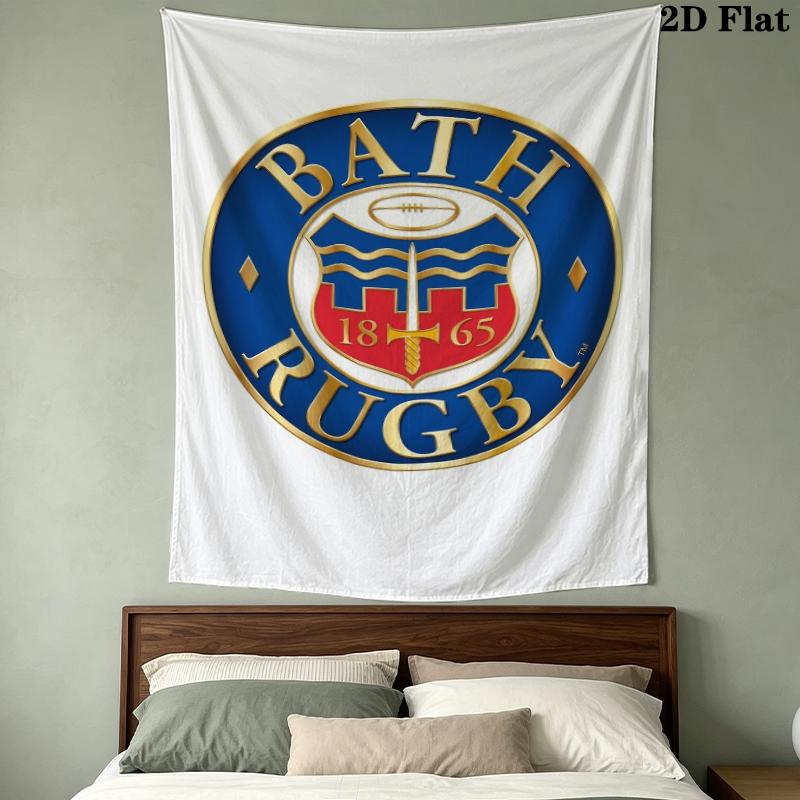 Bath Rugby Wall Tapestry Aesthetic Wall Hanging Printed Fabric Blanket Decorative Tapestries For Bedroom Living Room Home Decor
