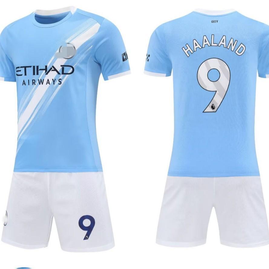 25-26 Man C Home Court No. 9 Football Jersey Children'S Jersey Children'S Clothing Size 14-3Xl