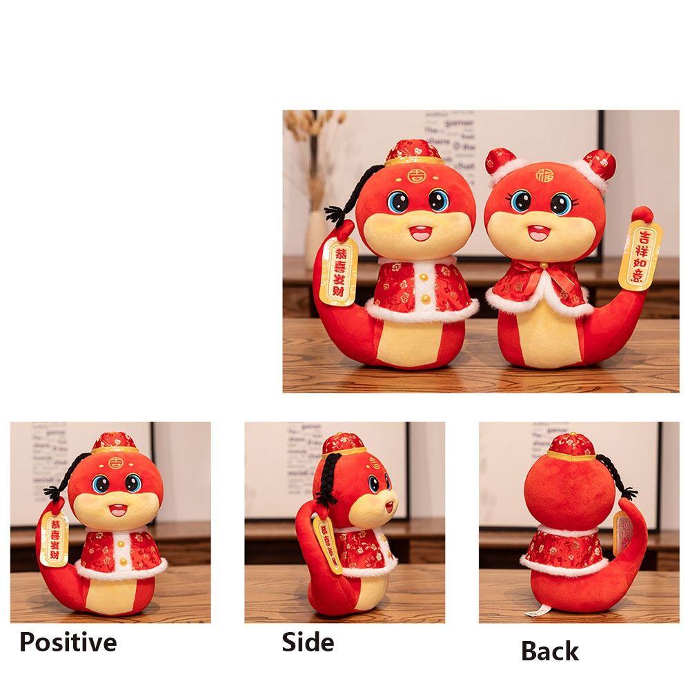 Soft 2025 Snake Year Mascot Toy Blessing Snake Plush Toy Snake Plush Doll Pendant Birthday Gifts