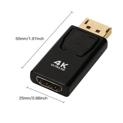 Адаптер DisplayPort 4K к HDMI-совместимому DP папа к маме Конвертер HDMI-совместимый Видеоадаптер 1080P для ПК HDTV Ноутбука
