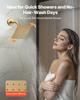 VEVOR Shower Faucet Set, 305 mm Thermostatic Ceiling Mount Rainfall Shower System with 152 mm Wall Mount Head and 2 in 1 Handheld Spray