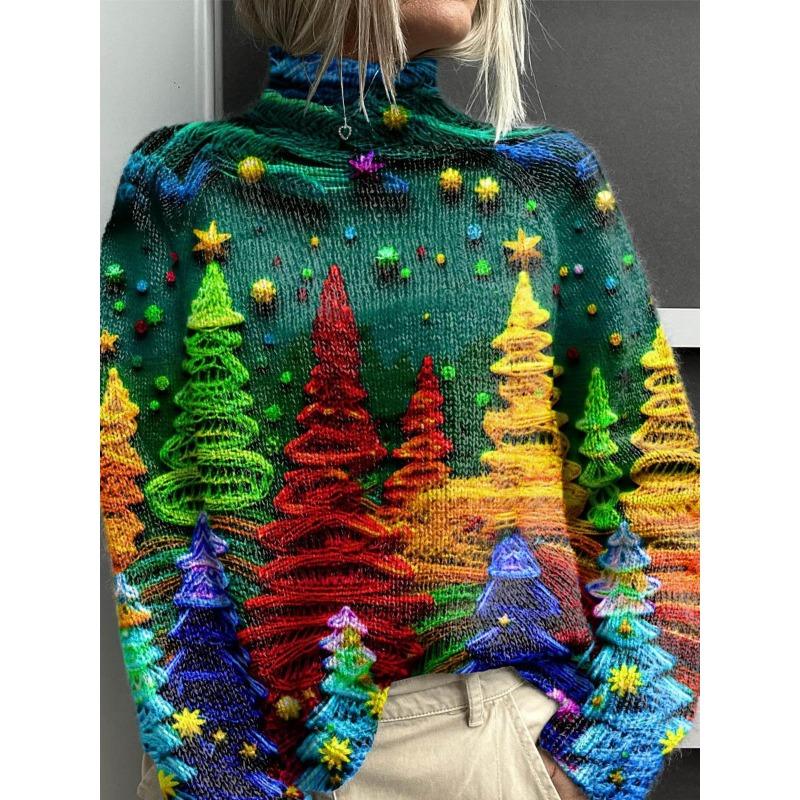 XS-6XL Разнообразие опциональных новейших рождественских свитеров-верхней одежды в стиле кэжуал с абстрактным принтом 2025 года