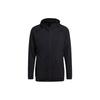 Solid Color Sports Fitness Hooded Jacket Men Outerwear Black HC4214