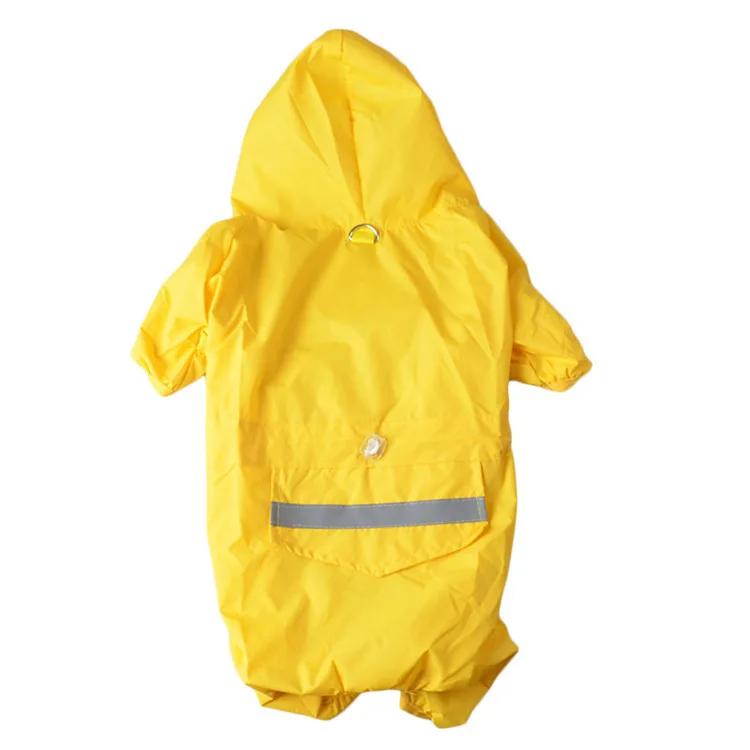 Pet Dog Raincoat Outdoor Puppy Pet Rainwear Reflective Hooded Waterproof Jacket Clothes for Dogs Cats Apparel Clothes Supplies